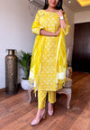 Sunlit Charm β Yellow Cotton Suit Set