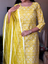 Sunlit Charm β Yellow Cotton Suit Set