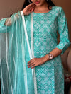 Aqua Grace Cotton Kurta Set β 2514