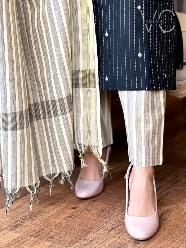 Noir Grace β Black Cotton Suit Set