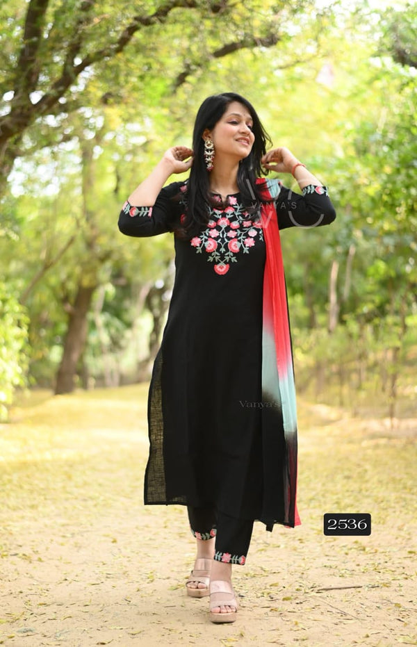 π€ Name: Midnight Bloom Cotton Set