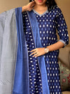 : Indigo Ikat Magic Kurta Set