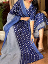 : Indigo Ikat Magic Kurta Set