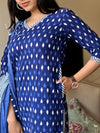 : Indigo Ikat Magic Kurta Set