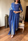 : Indigo Ikat Magic Kurta Set