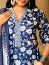 Indigo Bloom Cotton Suit Set
