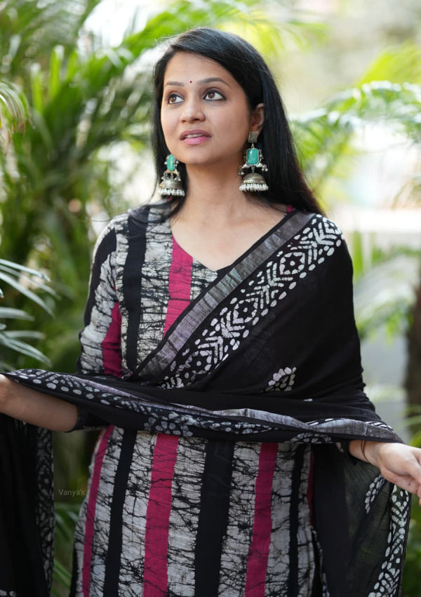πΈ Bold Bloom Pure Linen Handblock Elegance