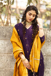 ✨Kashvi Premium Raw Banarasi Silk Zari Buti Suit Set-with mul lining