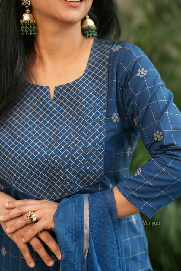 Sutra Pure Handloom Jacquard South Cotton Suit Set