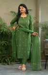 Sutra Pure Handloom Jacquard South Cotton Suit Set
