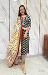 Black cream cotton kurta set-BUY1GET1
