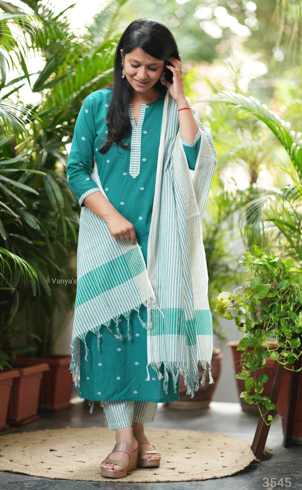 Anuridhi South Cotton Handloom Suit Sets