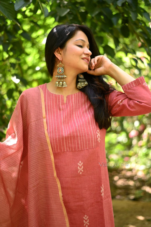 South Arrow Pure Handloom weaving Suit Sets- 4 colour