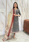 Black cream cotton kurta set-BUY1GET1