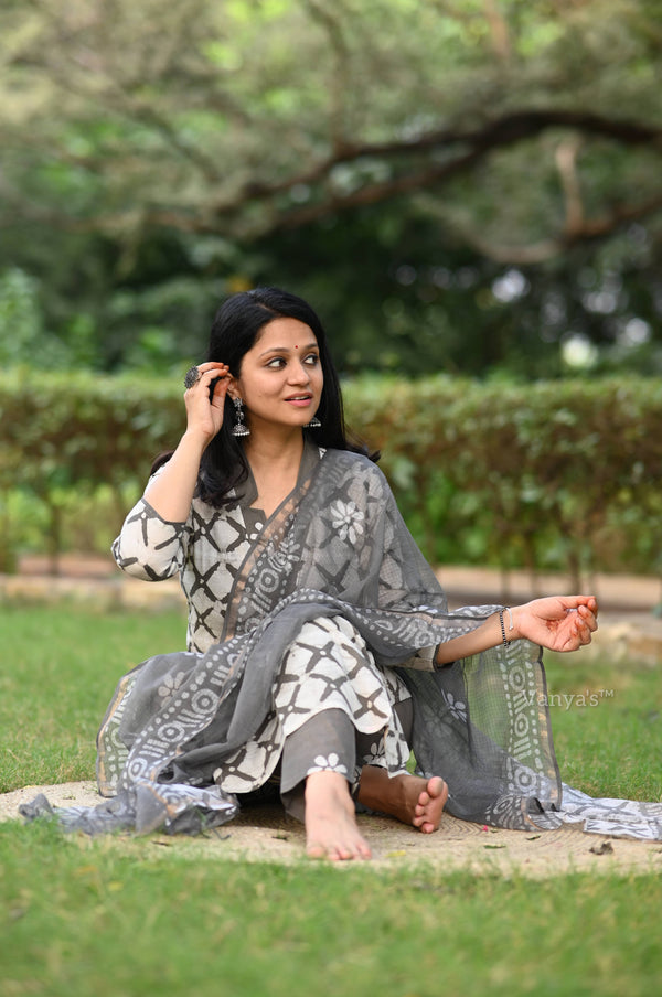 Dhriya Hand block Batik Cotton Suit Sets