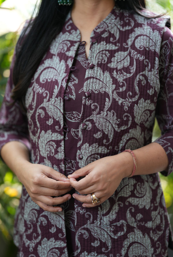 Nayab Warm Quilted Jacket cotton Suit