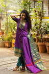 Varsha Sutra kanchi pattu cotton Suit Set- pure pattu with lining
