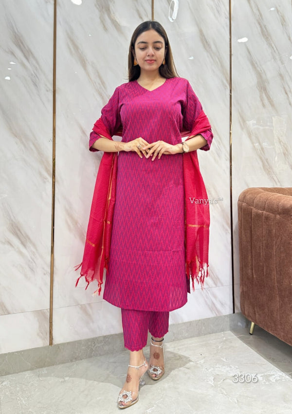 Ikkath Raani handloom cotton-Buy1Get1