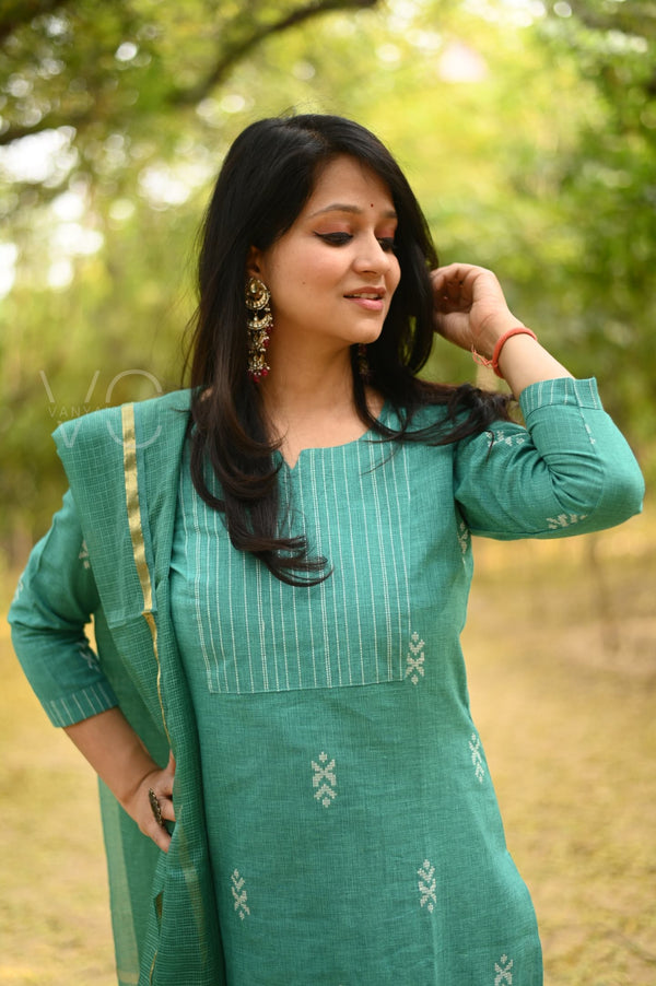 South Arrow Pure Handloom weaving Suit Sets- 4 colour