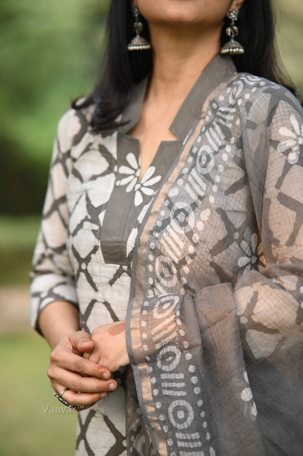 Dhriya Hand block Batik Cotton Suit Sets