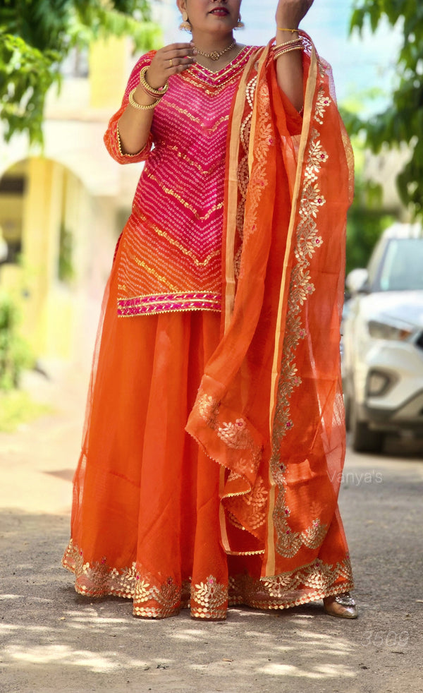 Kiran Kota Doria Gotta Patti Skirt Sets-Festive & Wedding