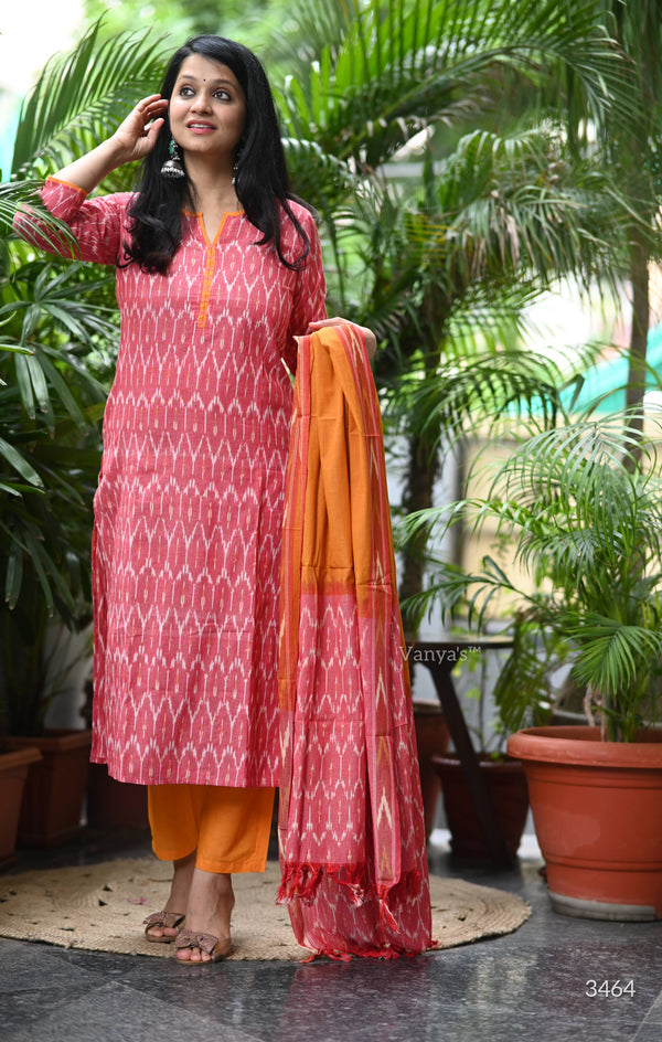 Anvaya Ikkat Handloom Pochampally Suit Set