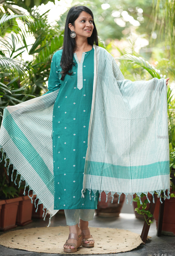 Anuridhi South Cotton Handloom Suit Sets