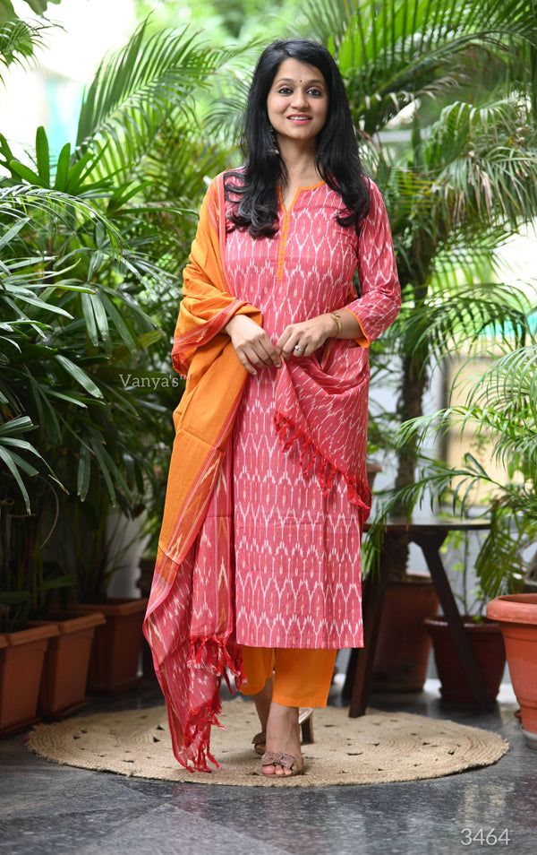 Anvaya Ikkat Handloom Pochampally Suit Set