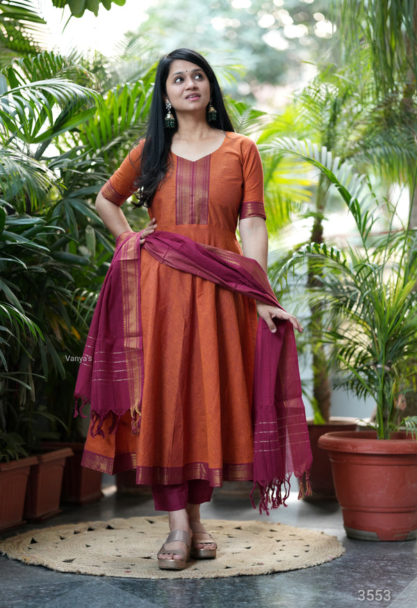 Mansi Handloom Anarkali south cotton