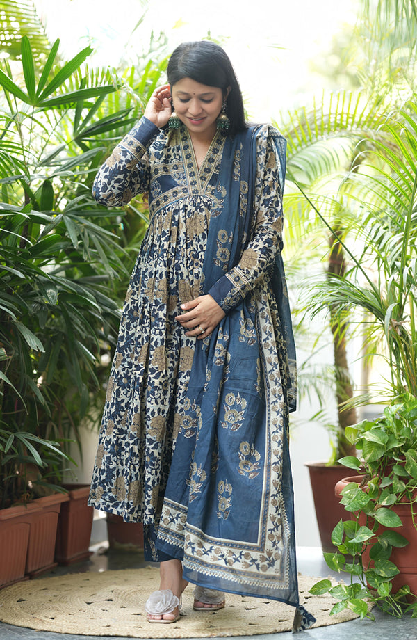 Nishita full sleeves cotton Anarkali suit sets