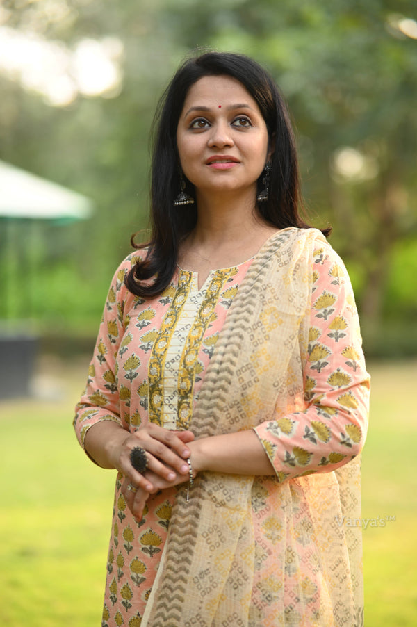 Vinaya Sanganeri Hand Block Cotton Suit Sets