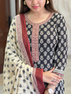 Black cream cotton kurta set-BUY1GET1