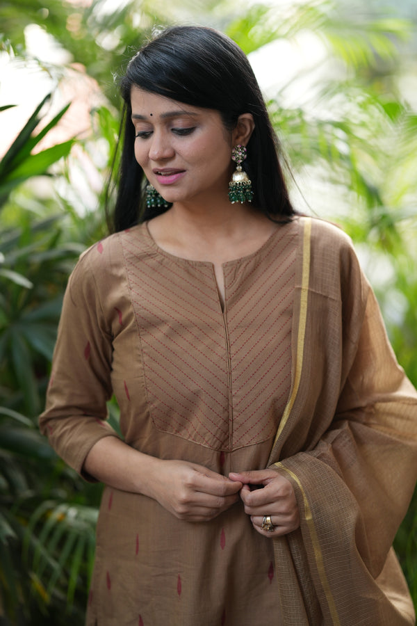 Pure Chettinad Weaving Handloom south cotton suit -4 colours
