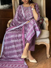Wine self silk suit sets
