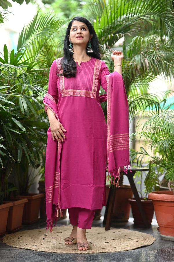 Dharini Chettinad Handloom Cotton Suit sets