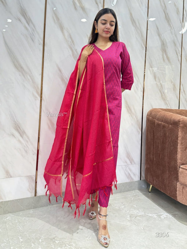 Ikkath Raani handloom cotton-Buy1Get1