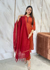 Ikkath rust handloom cotton-buy1get1