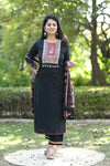 Raji Black Cotton suit sets