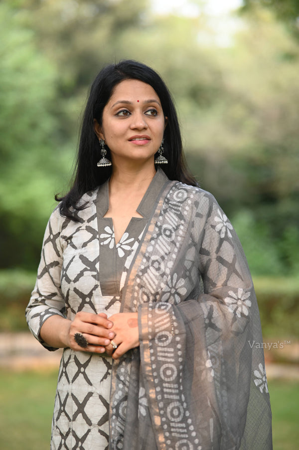 Dhriya Hand block Batik Cotton Suit Sets