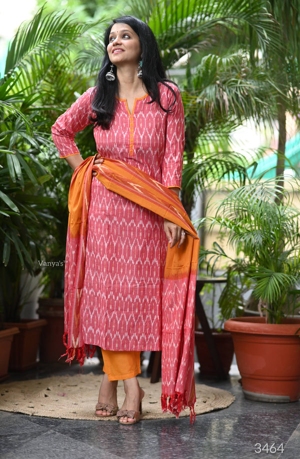 Anvaya Ikkat Handloom Pochampally Suit Set