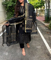 Black Gold print Kota doria Suit Sets