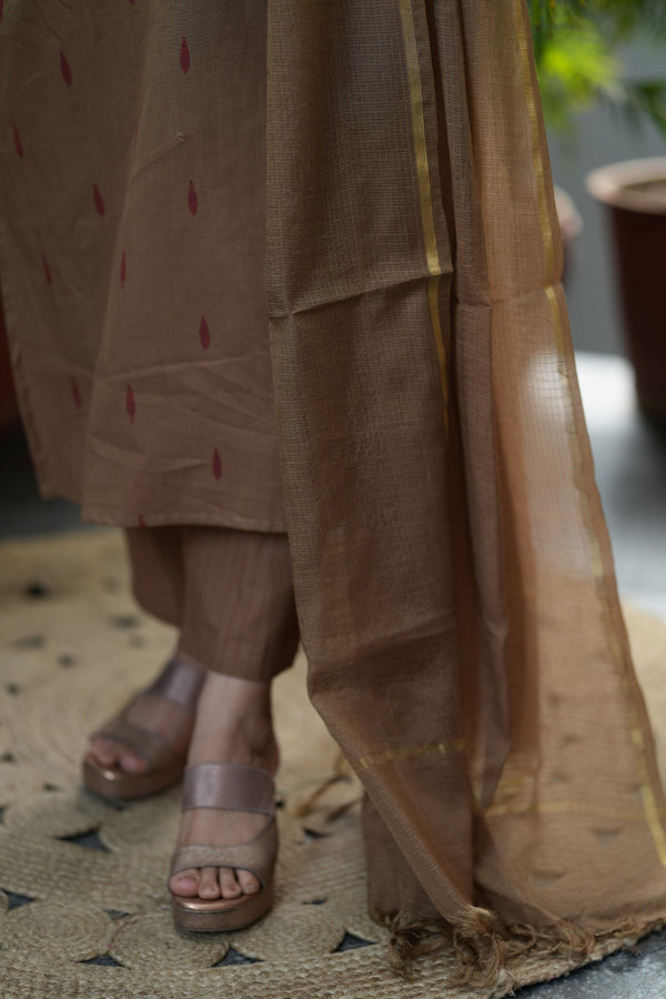 Pure Chettinad Weaving Handloom south cotton suit -4 colours
