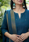 Vanaja Chettinad Handloom zari work Suit sets-Two Colour