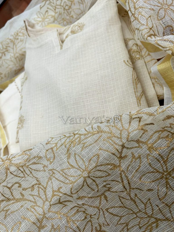 Onam Gold print Kota doria
