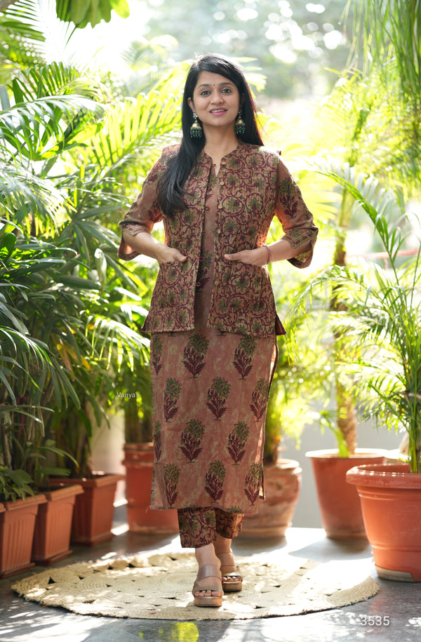 Zaariya Royal Warm Quilted Jacket cotton Suit