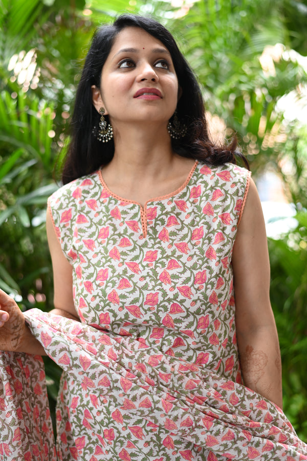 Pankhuri Sleevless Cotton Suit Sets