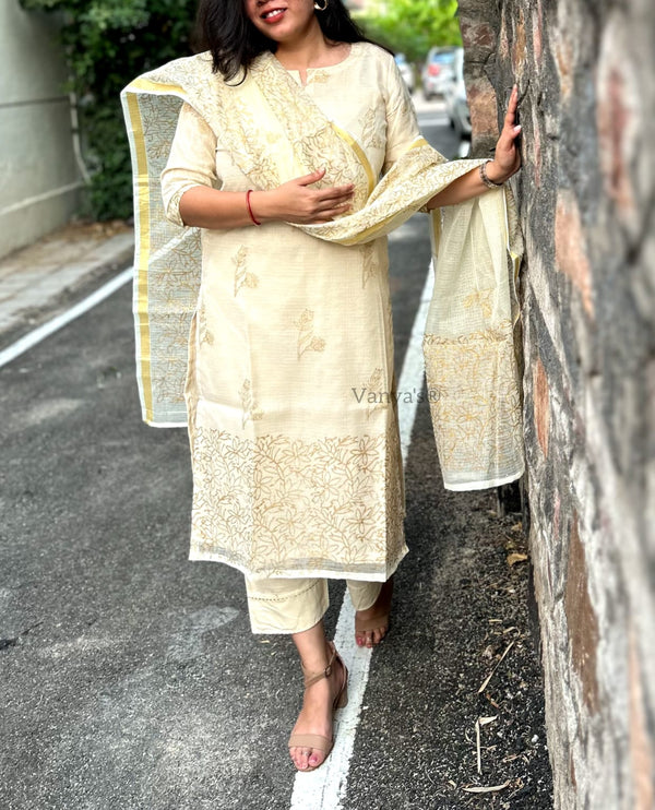 Onam Gold print Kota doria