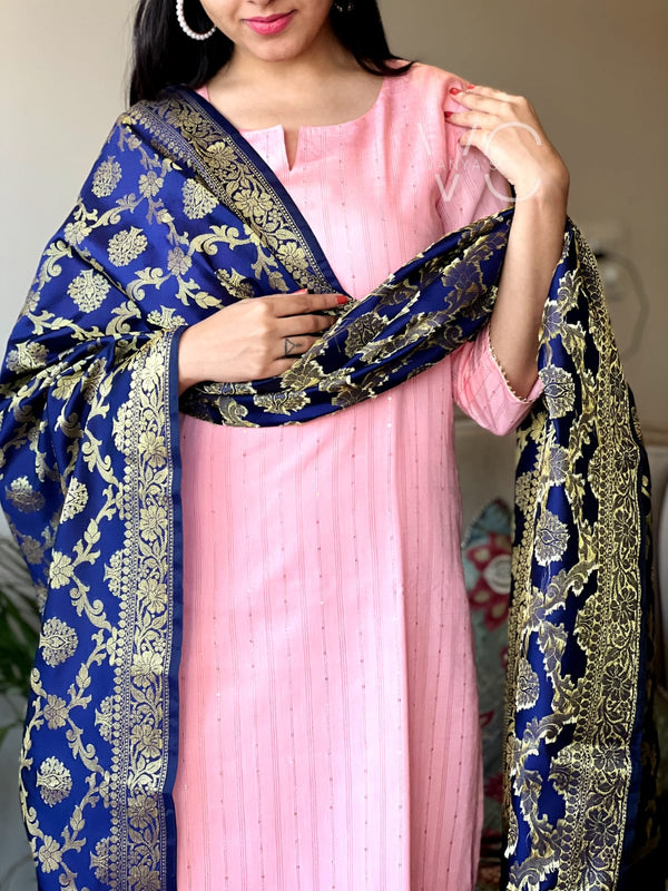 Pink Sequence chanderi suit sets