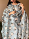 Sea Blue chanderi suit sets