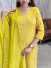 Ikkath yellow handloom cotton-buy1get1